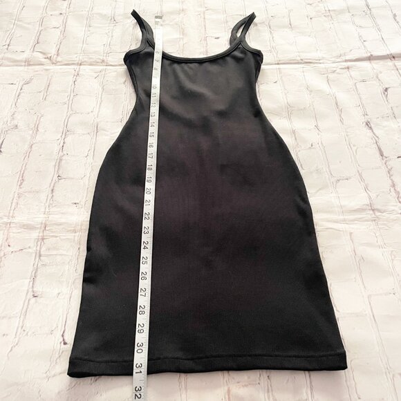 Women's All Things Golden Black The Lux Rib Low Back Mini Sleeveless Dress XS - Picture 9 of 11